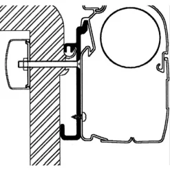 Thule Adapter Rapido Serie 7, 8, 9, Länge 5 M