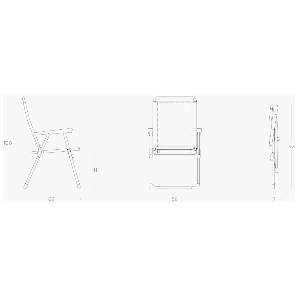 Campingstuhl, Klappsessel Lafuma Alu Victoria, Seigle II – Bild 2