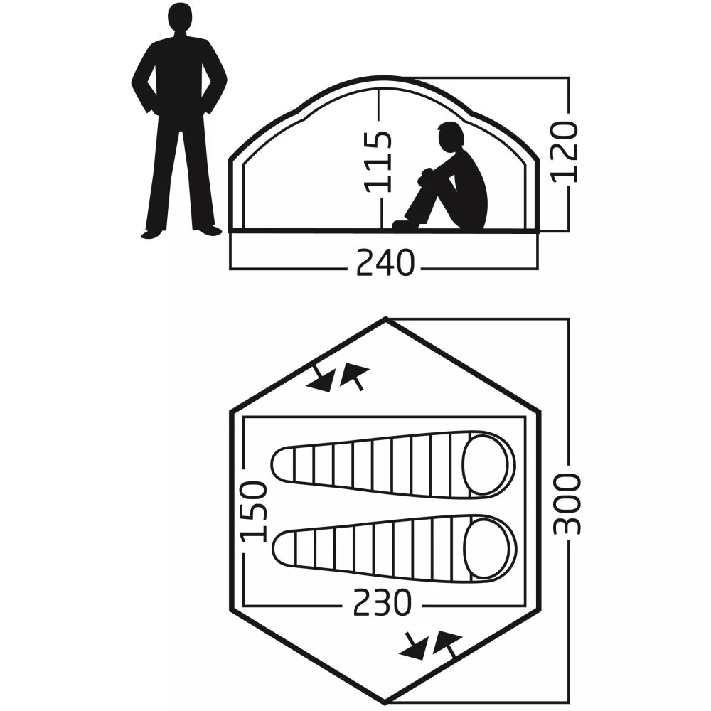 Trekkingzelt Nordisk Otra 2 PU – Bild 2