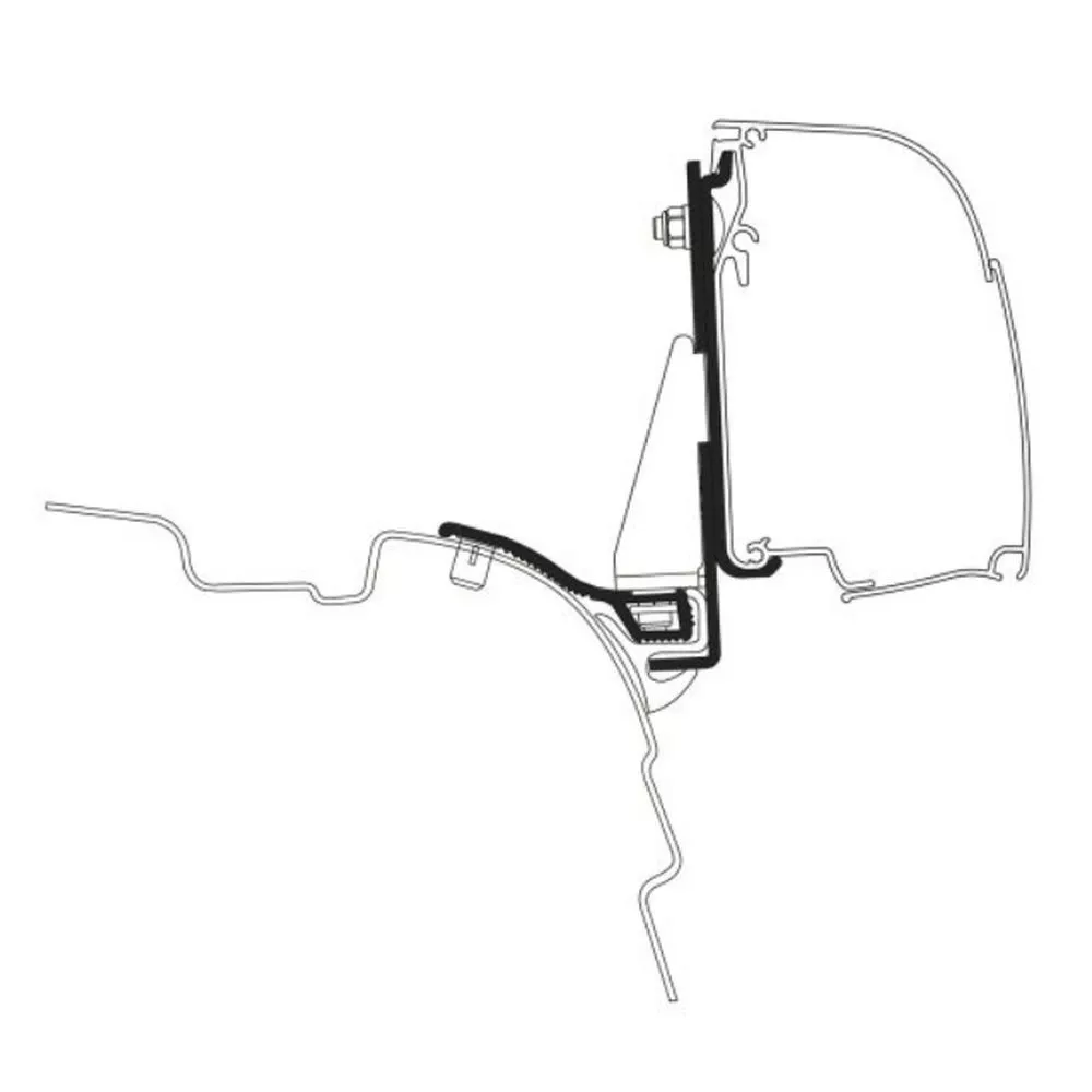 Thule 4200 Markisen-Adapter VW T5 / T6 Kurzer Radstand Mit Reimo Multi Rail