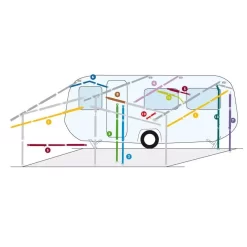 DWT Vorzelt-Vordachspannstab, Stahl 22x1 Mm (200-280 Cm)